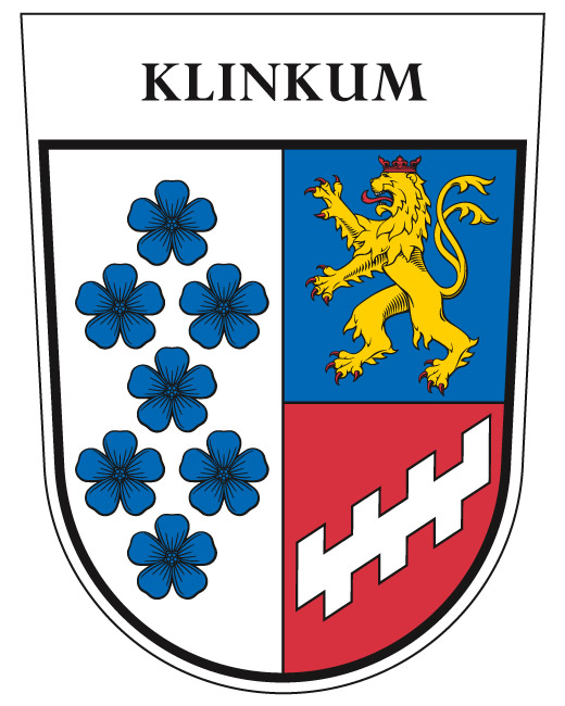 Ortswappen- / Kommunalwappen-Gestaltung für Klinkum, Ortsteil von Wegberg im Kreis Heinsberg, Nordrhein-Westfalen