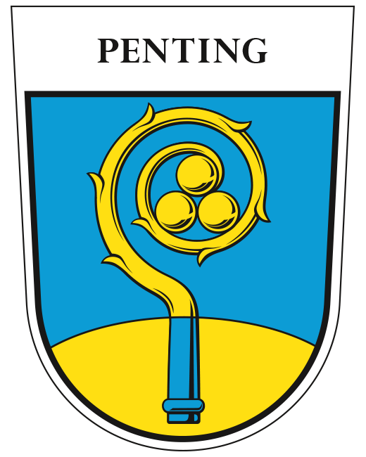Ortswappen- / Kommunalwappen-Gestaltung für Penting, Ortsteil der Stadt Neunburg vorm Wald, Landkreis Schwandorf in Bayern